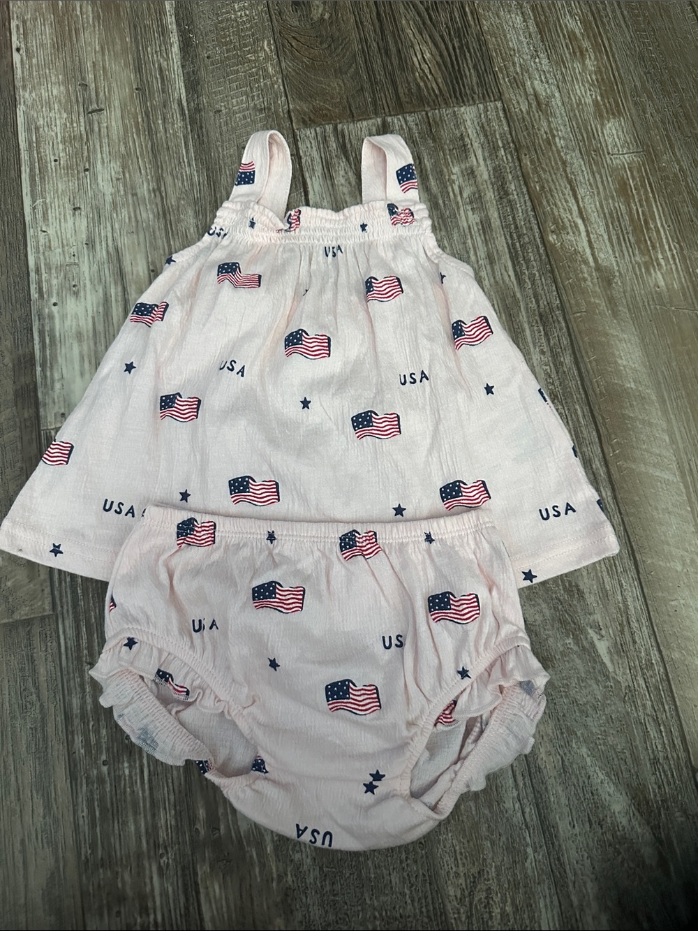 Carter's Pink Baby Girls' USA Flag Sundress with Bloomers